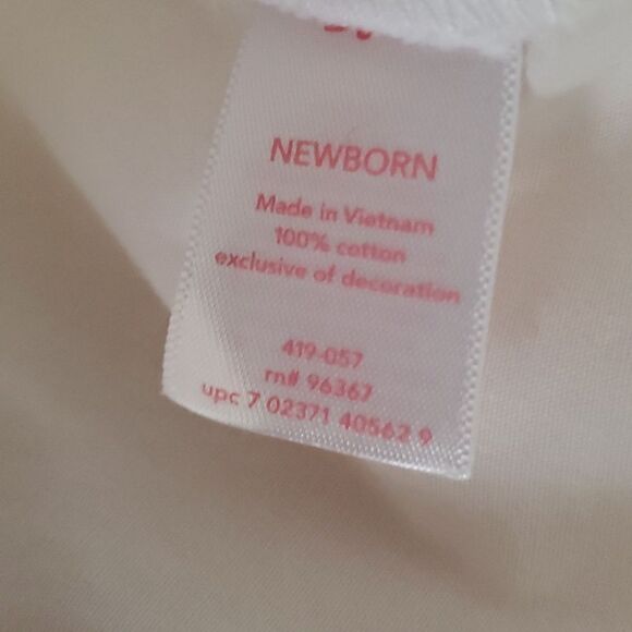 Vintage Baby B'gosh Embroidered Floral Sleeveless Top Size Newborn - Picture 5 of 9